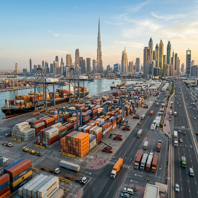 Massive commercial manpower and logistics deployment infrastructure in UAE